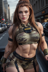 Brigitte in Camo Gear